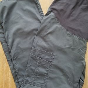 Gray maternity  cargo scrub pants size Medium